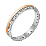 Solid 925 Sterling Silver Infinity Ring with 14K Gold Bonded – Olivia Star Jewelry – 2339R