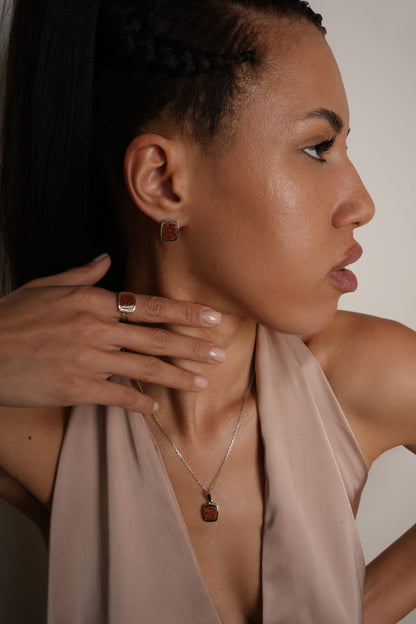 Pendientes de moissanita para mujer | Plata de ley 925 con baño de oro de 18 quilates | Diseño conmovedor