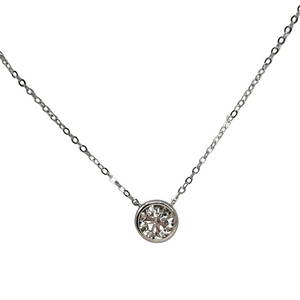 Moissanite Pendant Necklace Crystal Symphony, sterling silver