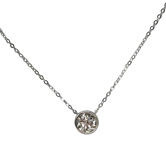 Moissanite Pendant Necklace Crystal Symphony, sterling silver