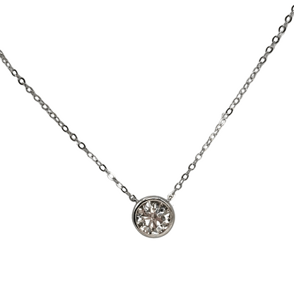 Moissanite Pendant Necklace | Crystal Symphony | Sterling Silver
