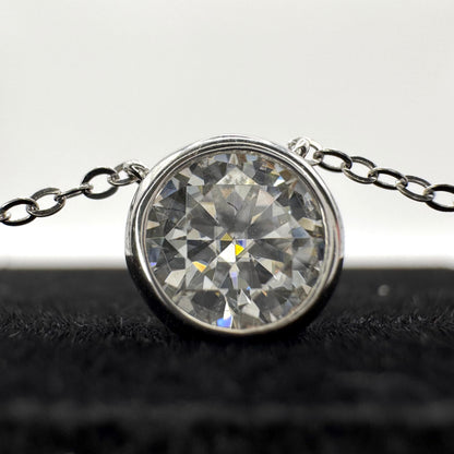 Elegant Moissanite Necklace - Crystal Symphony Design with Radiant Sparkle