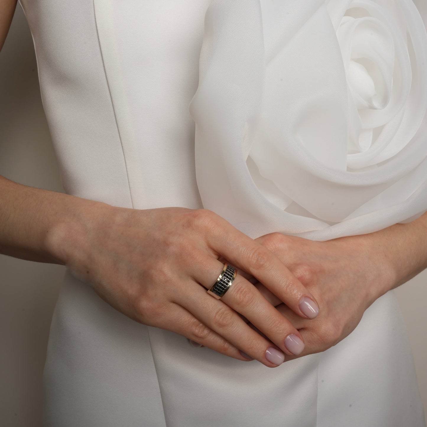 Two-Tone Ring | Gold Stackable | Sterling Silver