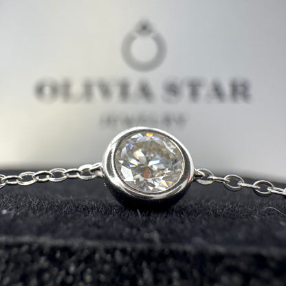 Crystal Symphony Moissanite Bracelet - Sparkling Stones in an Elegant Flowing Design