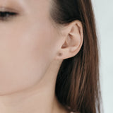 Pendientes de moissanita para mujer | Plata de ley 925 con baño de oro de 18 quilates | Diseño conmovedor