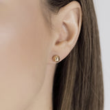 Pendientes de moissanita para mujer | Plata de ley 925 con baño de oro de 18 quilates | Diseño conmovedor