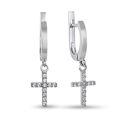 Cubic Zirconia Earrings | Minimalist | Sterling Silver