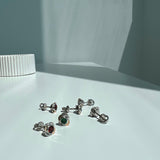 Pendientes de moissanita para mujer | Plata de ley 925 con baño de oro de 18 quilates | Diseño conmovedor