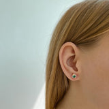 Pendientes de moissanita para mujer | Plata de ley 925 con baño de oro de 18 quilates | Diseño conmovedor