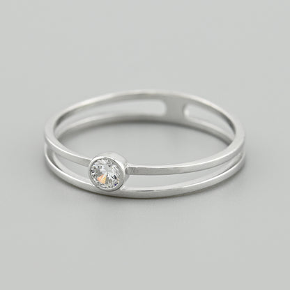 Cubic Zirconia Ring | Sterling Silver