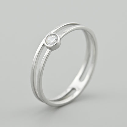 Cubic Zirconia Ring | Sterling Silver