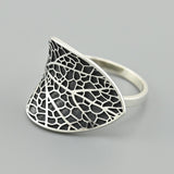 925 Sterling Silver Ring - Sleek Design with Black Enamel - Olivia Star Jewelry 1384R
