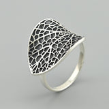 925 Sterling Silver Ring - Sleek Design with Black Enamel - Olivia Star Jewelry 1384R