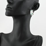 Pendientes de moissanita para mujer | Plata de ley 925 con baño de oro de 18 quilates | Diseño conmovedor