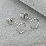 Simple Silver Stud Earrings for Daily Wear 1719E
