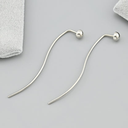 Sterling Silver Drop Earrings | Minimalist