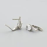 Pendientes de moissanita para mujer | Plata de ley 925 con baño de oro de 18 quilates | Diseño conmovedor
