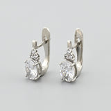 Pendientes de moissanita para mujer | Plata de ley 925 con baño de oro de 18 quilates | Diseño conmovedor