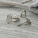 Pendientes de moissanita para mujer | Plata de ley 925 con baño de oro de 18 quilates | Diseño conmovedor