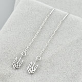 Pendientes de moissanita para mujer | Plata de ley 925 con baño de oro de 18 quilates | Diseño conmovedor
