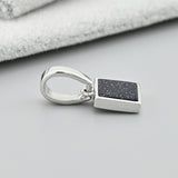 Classic Silver Pendant with Unique Cairo Night Stone 925 1947P