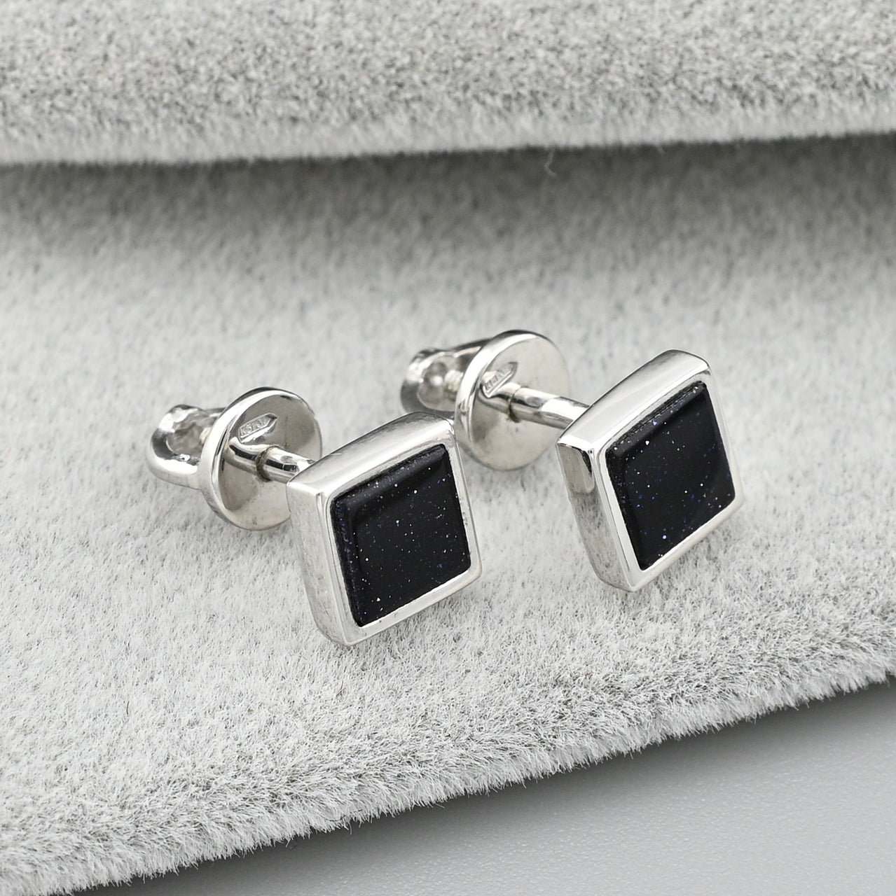 Sterling Silver Stud Earrings | Cairo Stone Minimalist