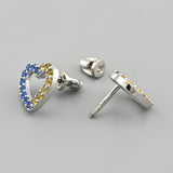 Pendientes de moissanita para mujer | Plata de ley 925 con baño de oro de 18 quilates | Diseño conmovedor
