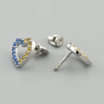 Pendientes de moissanita para mujer | Plata de ley 925 con baño de oro de 18 quilates | Diseño conmovedor