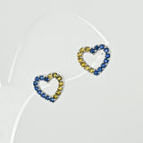 Pendientes de moissanita para mujer | Plata de ley 925 con baño de oro de 18 quilates | Diseño conmovedor