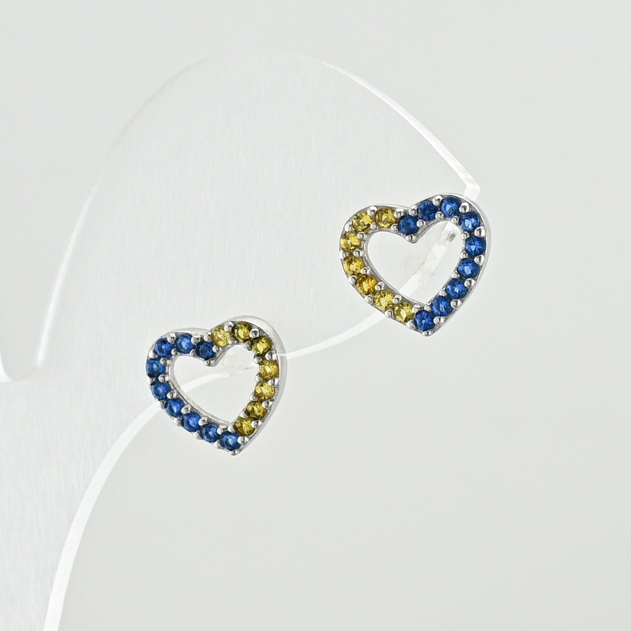 Pendientes de moissanita para mujer | Plata de ley 925 con baño de oro de 18 quilates | Diseño conmovedor