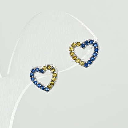 Pendientes de moissanita para mujer | Plata de ley 925 con baño de oro de 18 quilates | Diseño conmovedor