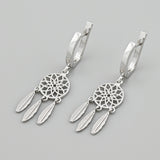 Pendientes de moissanita para mujer | Plata de ley 925 con baño de oro de 18 quilates | Diseño conmovedor