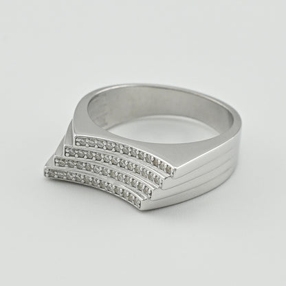 Cubic Zirconia Ring | Minimalist | Sterling Silver