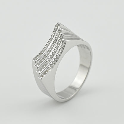 Cubic Zirconia Ring | Minimalist | Sterling Silver