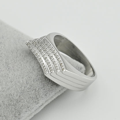Cubic Zirconia Ring | Minimalist | Sterling Silver
