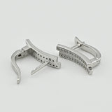 Pendientes de moissanita para mujer | Plata de ley 925 con baño de oro de 18 quilates | Diseño conmovedor