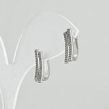 Pendientes de moissanita para mujer | Plata de ley 925 con baño de oro de 18 quilates | Diseño conmovedor