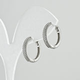 Classic Sterling Silver Earrings with White CZ 2137/1E