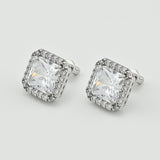 Pendientes de moissanita para mujer | Plata de ley 925 con baño de oro de 18 quilates | Diseño conmovedor