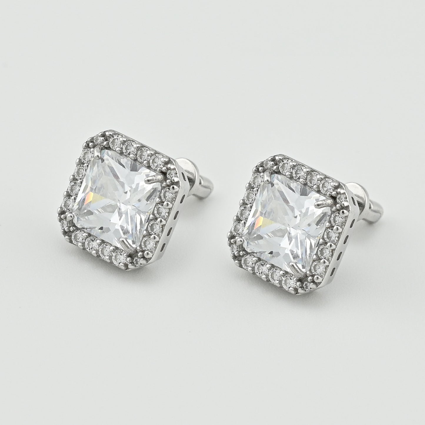Cubic Zirconia Stud Earrings | Classic | Sterling Silver