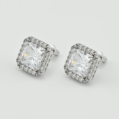 Cubic Zirconia Stud Earrings | Classic | Sterling Silver