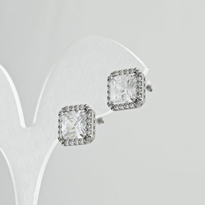 Cubic Zirconia Stud Earrings | Classic | Sterling Silver