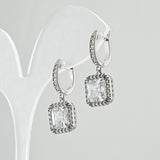 Pendientes de moissanita para mujer | Plata de ley 925 con baño de oro de 18 quilates | Diseño conmovedor