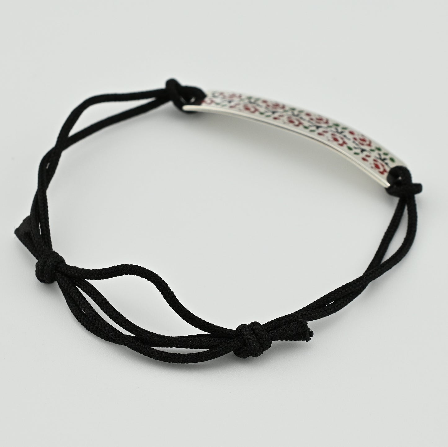 Enamel Bracelet | Black Enamel Stylish | Sterling Silver