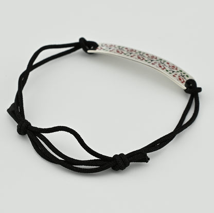 Enamel Bracelet | Black Enamel Stylish | Sterling Silver