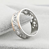Two-Tone Sterling Silver & Gold Stackable Ring for Women Natalie 351R