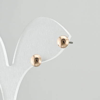 Elegant Solid Gold Finish Silver Studs