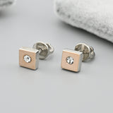 Pendientes de moissanita para mujer | Plata de ley 925 con baño de oro de 18 quilates | Diseño conmovedor