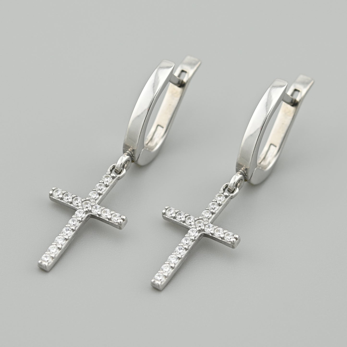 Cubic Zirconia Earrings | Minimalist | Sterling Silver
