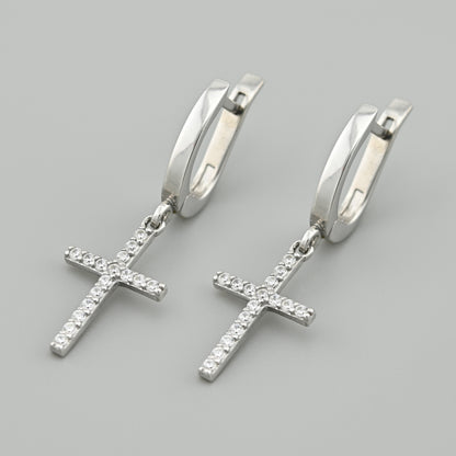 Cubic Zirconia Earrings | Minimalist | Sterling Silver